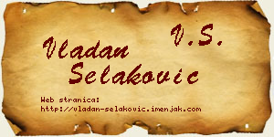 Vladan Selaković vizit kartica